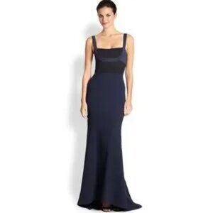 BCBG | BCBCMAXAZRIA Arabella Navy and Black Dress | Floor Length Gown